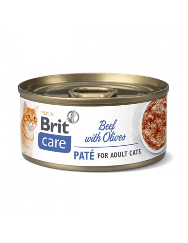 BRIT CARE CAT BEEF PATE WITH OLIVES 70GR