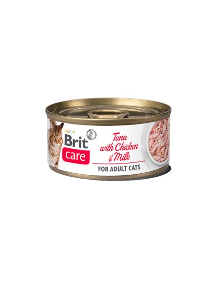 BRIT CARE CAT TUNA WITH CHICKEN AND MILK 70GR