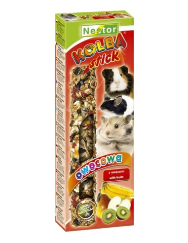 NESTOR STICK CON FRUTAS CONEJOS Y ROEDORES 115G (2 UD.)