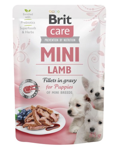 BRIT CARE MINI LAMB PUPPY FILLETS 85GR (24UD)