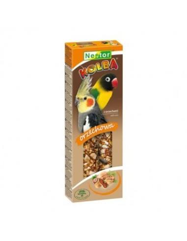 NESTOR STICK CON NUECES AGAPORNIS Y NINFAS 115G (2UNID.)