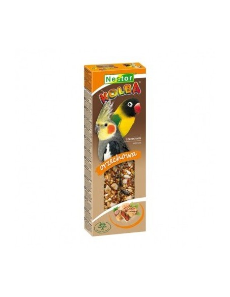 NESTOR STICK CON NUECES AGAPORNIS Y NINFAS 115G (2UNID.)