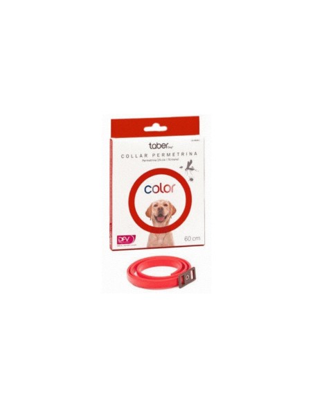 TABERDOG COLLAR PERMETRINA ROJO 60 CM