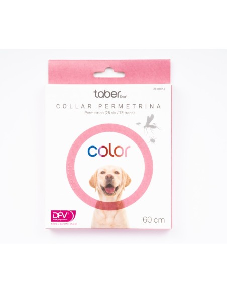 TABERDOG COLLAR PERMETRINA ROSA 60 CM