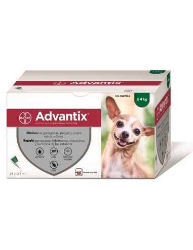 ADVANTIX hasta 4 kg (24*0.4 ml) ENV. CLIN.