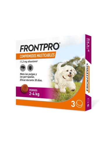 FRONTPRO COMPRIMIDOS MASTICABLES 2-4KG (S) (3*11,3mg)