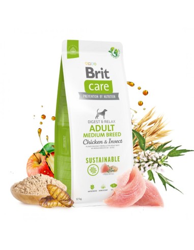 BRIT CARE SUSTAINABLE ADULT MEDIUM BREED 12KG