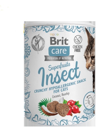 BRIT CARE CAT SNACK SUPERFRUITS INSECT 100 GR