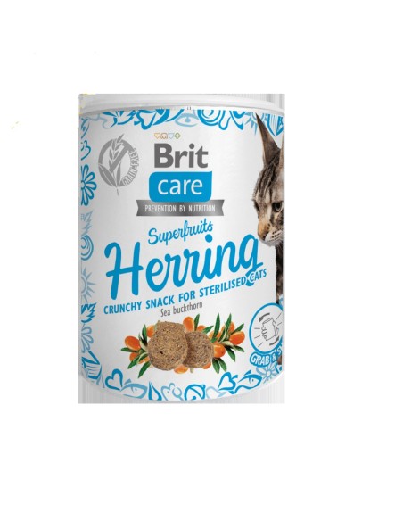 BRIT CARE CAT SNACK SUPERFRUITS HERRING STERILIZED 100 GR