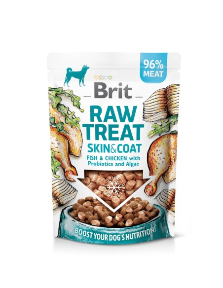 BRIT CARE RAW TREAT SKIN & COAT FISH 40GR