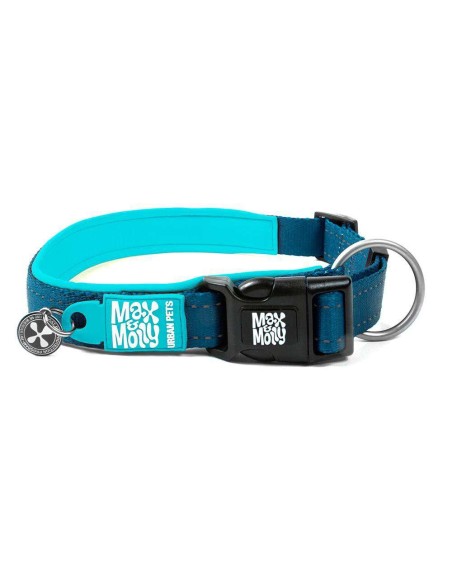 M&M COLLAR ID/SMART MATRIX L (2.5 cm. x 39/62 cm.) Azul Celeste