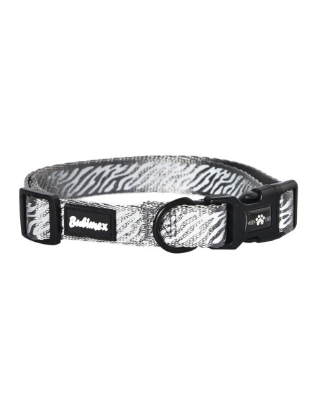 BBX COLLAR ANIMAL PRINT 15MM 30/45CM S GRIS