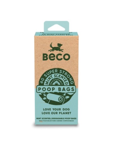 BECO BOLSAS 100% RECICLADO AROMA A MENTA (4 ROLLOS X 15 BOLSAS)