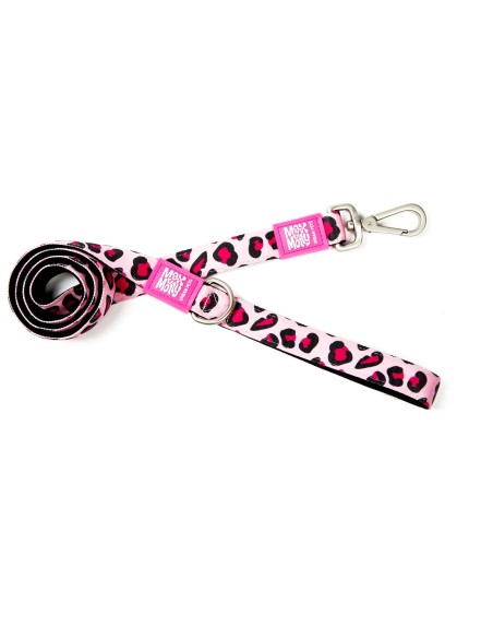 M&M CORREA CORTA Leopard Pink L (2.5 cm. x 120 cm.)