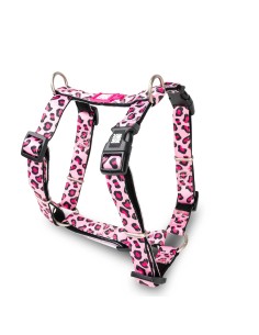 M&M ARNES H Leopard Pink XS (1.0 cm. x 24-39/32-40 cm.) Hasta 9 Kg.
