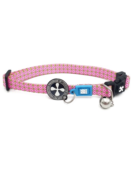 M&M COLLAR CAT Retro Pink (1.0 cm. x 22x35 cm.)