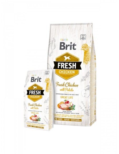 BRIT FRESH CHICKEN & POTATO ADULT 12KG