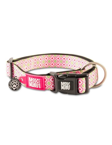 M&M COLLAR ID/SMART Retro Pink M (2.0 cm. x 34/55 cm.)