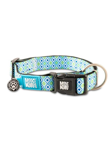 M&M COLLAR ID/SMART Retro Blue M (2.0 cm. x 34/55 cm.)