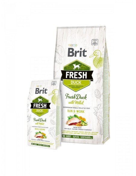 BRIT FRESH DUCK & MILLET ACTIVE RUN WORK 2,5KG