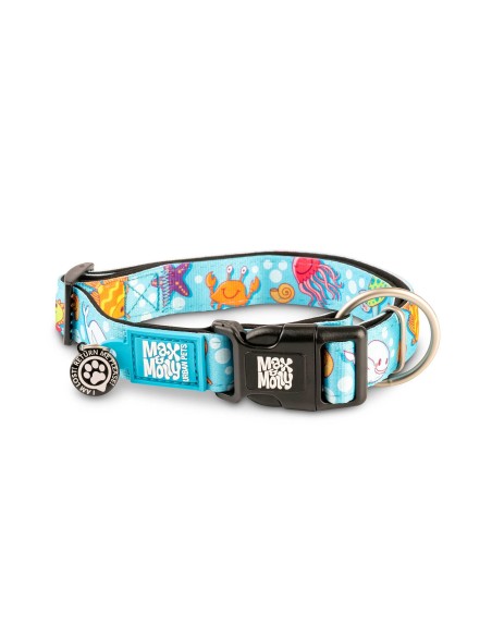 M&M COLLAR ID/SMART Blue Ocean L (2.5 cm. x 36/62 cm.)