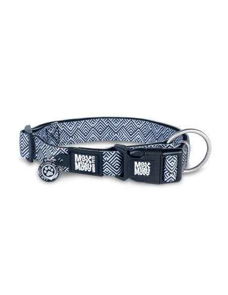 M&M COLLAR ID/SMART Mykonos Black M (2.0 cm. x 34/55 cm.)