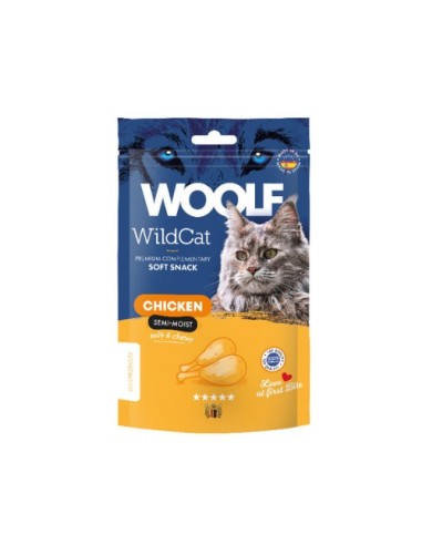 WOOLF WILDCAT SNACK SEMIHUMEDO POLLO 50GR