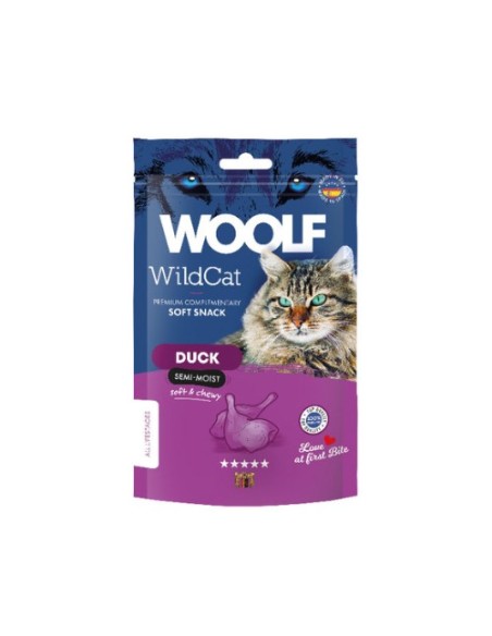 WOOLF WILDCAT SNACK SEMIHUMEDO PATO 50GR