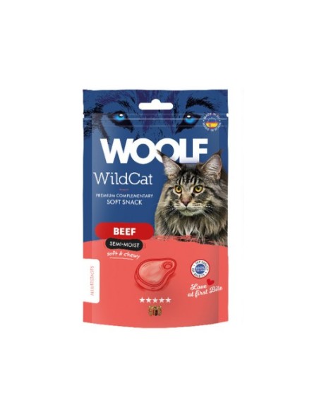 WOOLF WILDCAT SNACK SEMIHUMEDO TERNERA 50GR