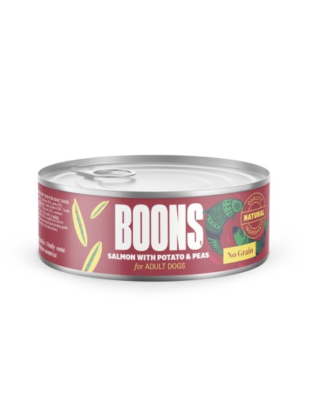 BOONS PATÉ SALMON, PATATAS Y GUISANTES ADULTO MINI 185GR