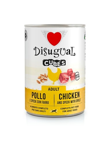 DISUGUAL DOG CUBES CHICKEN SPECK SPELT 400 GR