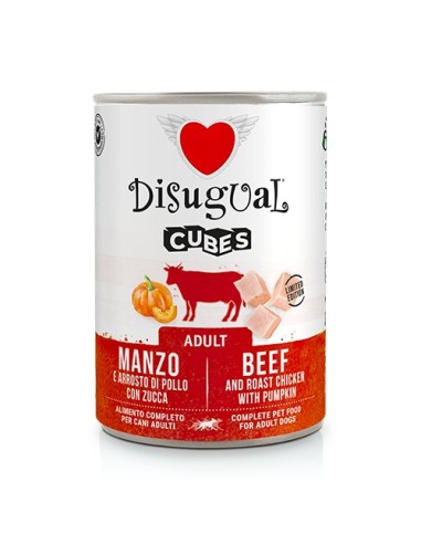 DISUGUAL DOG CUBES ROASTED BEEF CHICKEN PUMPKIN 400 GR
