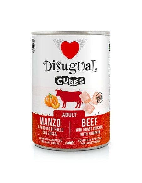 DISUGUAL DOG CUBES ROASTED BEEF CHICKEN PUMPKIN 400 GR