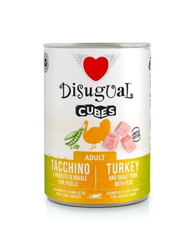 DISUGUAL DOG CUBES TURKEY AND ROAST PORK PEAS 400 GR
