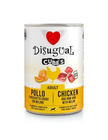 DISUGUAL DOG CUBES CHICKEN RAW HAM MELON 400 GR
