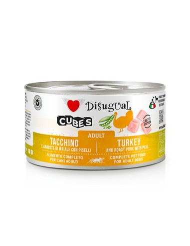 DISUGUAL DOG CUBES ROASTED TURKEY PORK PEAS 150 GR