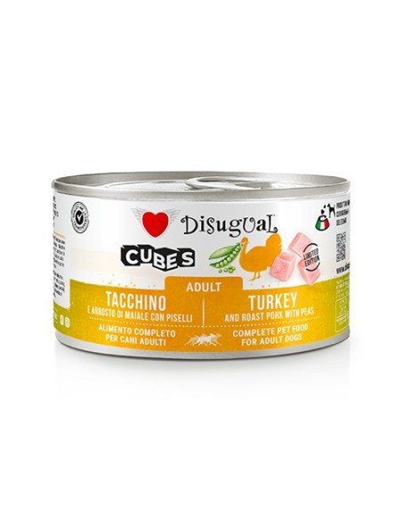 DISUGUAL DOG CUBES ROASTED TURKEY PORK PEAS 150 GR
