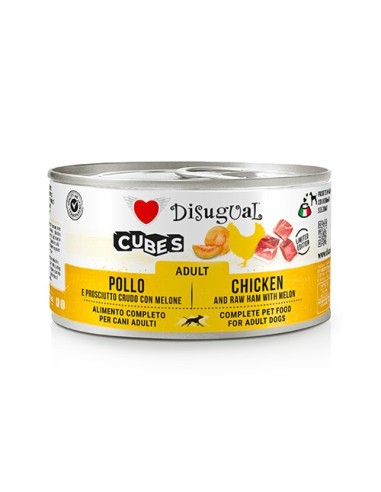 DISUGUAL DOG CUBES CHICKEN RAW HAM MELON 150 GR