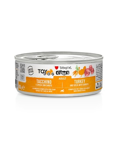 *DISUGUAL Cubes TURKEY SPECK CARROTS CANNED DOG FOOD 85 GR
