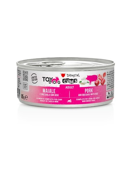 DISUGUAL DOG CUBES PORK BRESAOLA RICE 85 GR