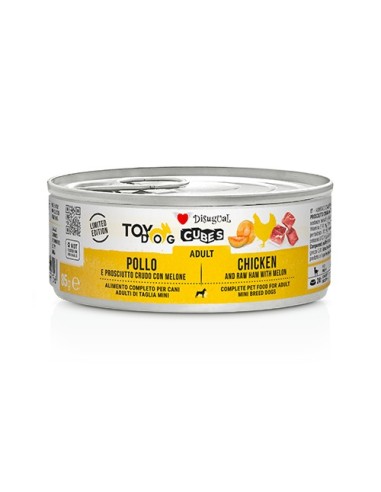 DISUGUAL DOG CUBES CHICKEN RAW HAM MELON 85 GR