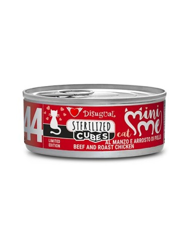 DISUGUAL CAT MINI-ME 44 CUBES STERILIZED BEEF AND ROAST CHICKEN 85 GR (12)