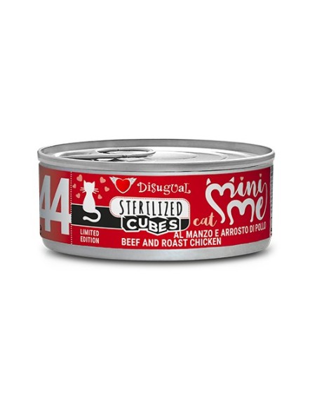 DISUGUAL CAT MINI-ME 44 CUBES STERILIZED BEEF AND ROAST CHICKEN 85 GR (12)