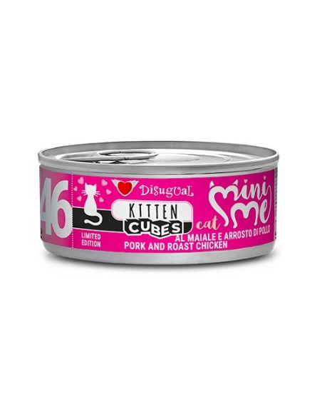 DISUGUAL CAT MINI-ME 46 KITTEN CUBES PORK AND ROAST CHICKEN 85 GR (12)