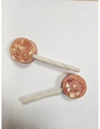 LOLLY DE POLLO Y QUESO 8CM (150UD) 1,5KG