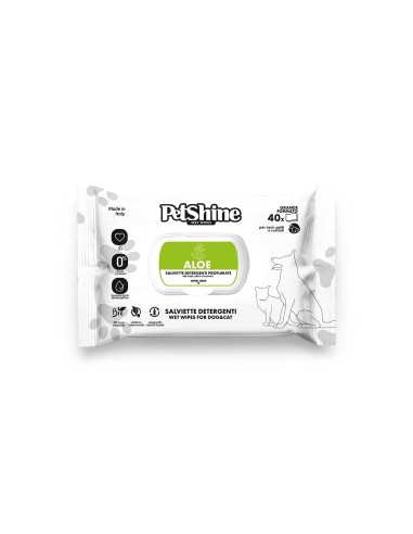 TOALLITAS HIGIENE PERRO/GATO. ALOE VERA 40ud