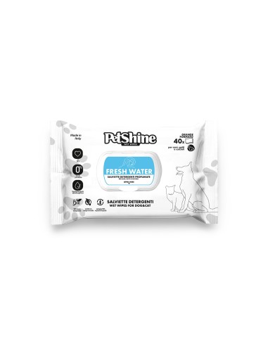 TOALLITAS HIGIENE PERRO/GATO AGUA FRESCA 40UD