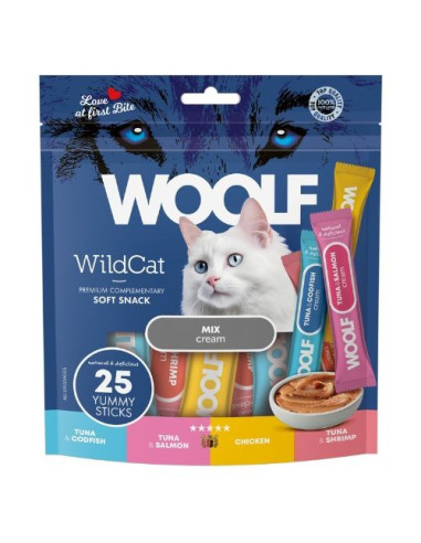 WOOLF WILDCAT CREMA MIXTO 350GR (25X14GR)