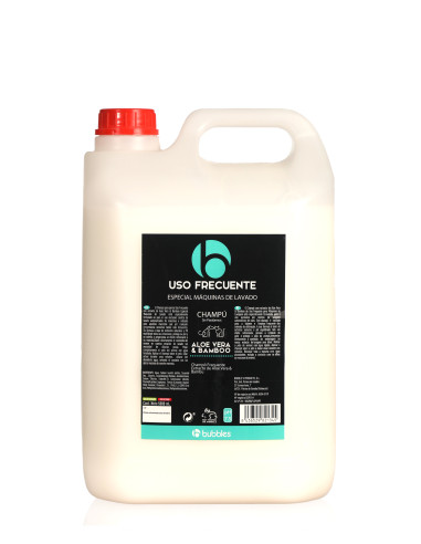BUBBLES CHAMPU USO FRECUENTE ALOE BAMBOO ESPECIAL MAQUINA DE LAVADO 5 LTS