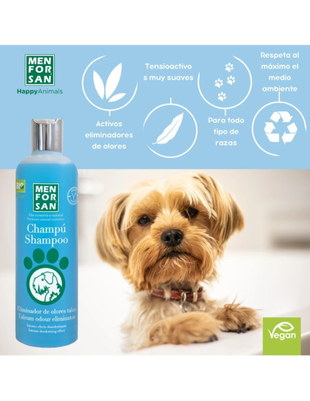 MENFORSAN CHAMPU ELIMINADOR DE OLORES TALCO 300 ML (12UD)